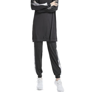 Pantalones Deportivos Modestos para Mujer, Cómodos, Ligeros, Ecológicos, de Secado Rápido, Transpirables, de Poliéster/Algodón, Corte Holgado Informal - Product Image 1