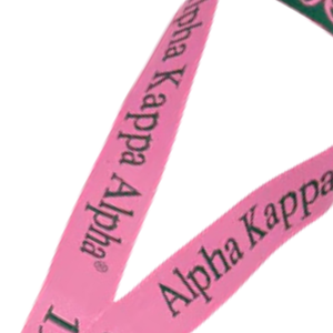 AKA Pink & Green Breakaway <b>Lanyard</b> with Detachable Buckle ID Badge Key Holder Neck Strap Black Pink Green <b>Polyester</b> <b>Lanyard</b> - Product Image 5