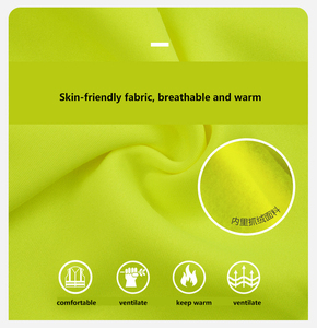 Sudadera de Seguridad de Alta Visibilidad con Tiras Reflectantes y Múltiples Bolsillos con Cremallera, Sudadera de Trabajo de Alta Visibilidad - Product Image 6