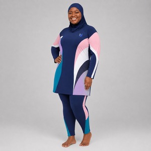 Women's Modest Bikini Set Long Sleeve Swimwear UV Sun Protection Beach <b>Bathing</b> Suit Two Piece Swimsuit Women's Modest Bikini Set - Product Image 5