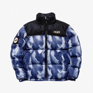 HQR Unisex Solid Puffer Jacket Hooded Zipper Closure Breathable Windproof Standard Thickness <b>Winter</b> Casual High Street <b>Fleece</b> - Product Image 4