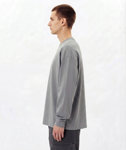 T-shirts à manches longues pour hommes, taille XL, 230 g, personnalisés, de haute qualité, 100 % coton, col rond, vêtements décontractés pour hommes, coupe ample, t-shirt surdimensionné - Product Image 4