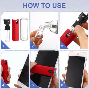 Spray para anteojos Dispositivo digital tableta limpiador de pantalla táctil spray limpieza de pantalla portátil 2 en 1 limpiador de teléfono móvil - Product Image 3