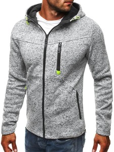 Sweat à capuche en molleton 100 % coton biologique pour homme, nouveau style automne 2025, coupe ample avec fermeture éclair unie et logo personnalisable - Product Image 1