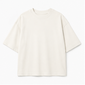 Custom Off <b>White</b> Heavyweight Cotton <b>Mens</b> Extra Oversized Short Sleeve T-Shirt MTS-OVR-0046 - Product Image 1