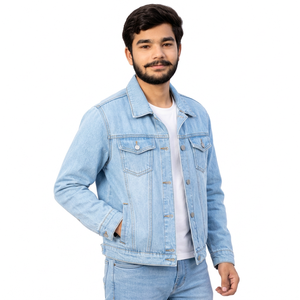 Vestes en jean personnalisées avec patchs, vestes en jean personnalisées pour les marques de streetwear, denim délavé, livraison rapide - Product Image 1