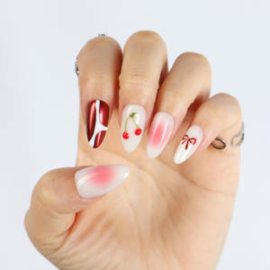 Ongles carrés réutilisables en ABS Glintnail à presser avec colle pour les doigts - Forme amande personnalisée - Product Image 6