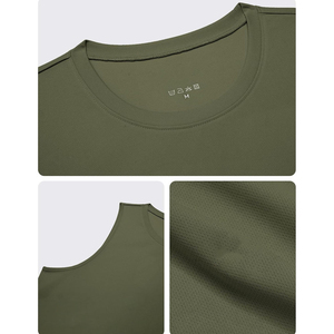 Camiseta sin mangas personalizada de punto liso, 100% algodón, cuello redondo, transpirable y ecológica para hombre SPORTS CODE - Product Image 4