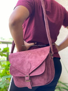 Fait main En Cuir Suédé Doux Style Cartable Sac À Bandoulière - Product Image 2