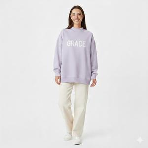 Vente en gros Fabricant Personnalisé Lettre Frontale Personnalisée Hiver/Automne Nouvelle Collection Femme Tricoté Réversible Oversize Polyester/Coton Manches Longues - Product Image 5