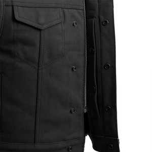 Chaleco de Cuero Negro Premium sin Mangas para Motociclistas, Estilo Urbano, con Cierre Frontal Doble - Product Image 6
