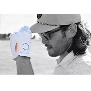 <b>Light</b> Blue Cabretta Leather Golf Glove Right Hand Breathable Hook and Loop Closure Unisex Outdoor Sports - Product Image 4