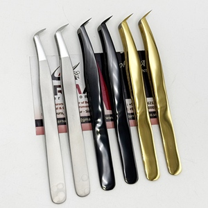 Pince à cils pour extensions de cils volume 65 degrés en acier inoxydable durable avec revêtement plasma et marque privée - Product Image 2