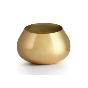 Brushed Gold Brass <b>Bowl</b> Candle Holder Round <b>Metal</b> Jar Commonly Used As Table Centerpieces Morden Home Decor - Product Image 1