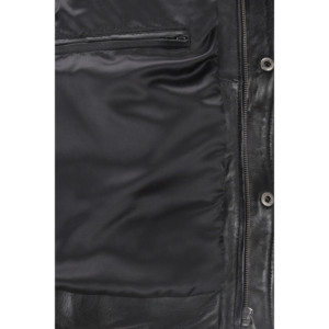 Custom 100% Genuine Nappa Leather <b>Men</b>’s Puffer <b>Jacket</b> Bold Color YKK Zipper Private Label OEM ODM Wholesale Premium Street Style - Product Image 4