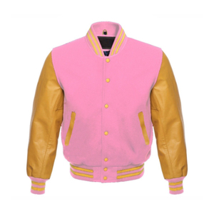 Chaqueta Varsity con Mangas de Cuero, Nueva, de Alta Calidad, Hecha a Medida, Cierre Triple, Cuello Alto, para Invierno - Product Image 5