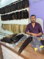 Cheveux vierges indiens en vrac, 100% humains, décolorés/teints, naturels, lisses et soyeux, ondulés, doux, cuticules alignées, mèches simples