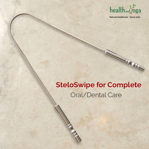 HealthAndYoga SteloSwipe Premium Surgical Steel Tongue Scraper with Color Coded Hygienic Steel Handles - Product Image 4