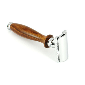 Wooden <b>Shaving</b> Set For Men's With Synthetic Hair <b>Shaving</b> Brush & Safety Razor <b>Shaving</b> <b>Kit</b> Men's Gift And Custom Logo - Product Image 2