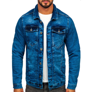 Men's New Fashion Button down Streetwear <b>Denim</b> Jacket Hooded Collar Custom Embroidery 100% Cotton Winter Outerwear Male <b>Coats</b> - Product Image 1