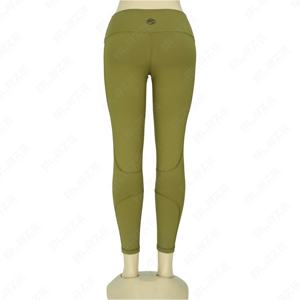 Pantalones de Yoga de cintura alta de LICRA de poliéster transpirable para mujer, mallas largas sexis de talla XXL con patrón sólido, mallas de Yoga con cintura elástica - Product Image 3