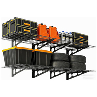 Étagères murales robustes JH-Mech, lot de 2, 2x6 pieds, pour garage, bureau à domicile, rangement