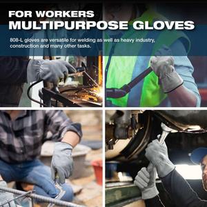 Gants de soudage en cuir de vachette renforcé haute performance, doublure polaire résistante, durables pour la protection des mains - Product Image 2