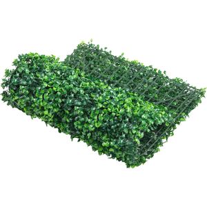 24 Pannelli di Siepe Artificiale in Bosso 60x40 cm, Resistenti ai Raggi UV, Schermi Verdi e Divisori per Ambienti - Product Image 4
