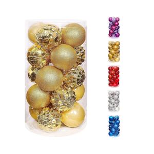 Christmas Ball Ornaments Pre Strung Xmas <b>Tree</b> Decorations Holiday Hanging Baubles for Festive Home Party Decor - Product Image 1