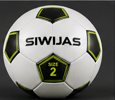 Balón de Fútbol Talla 2, Balón de Entrenamiento, Blanco, Negro, Amarillo, para Partidos y Prácticas - Product Image 1