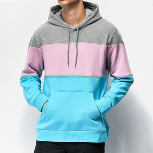 Sudadera con capucha de diseño personalizado para hombre 100% algodón azul cielo polar transpirable ecológica diseño bordado bolsillo de canguro funcional - Product Image 1