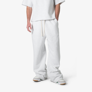 Men's Sporty Loose Fit Baggy <b>Trousers</b> Wide Leg Streetwear Pants Breathable Lightweight <b>Elastic</b> <b>Waist</b> Acid Wash Polyester/Cotton - Product Image 2