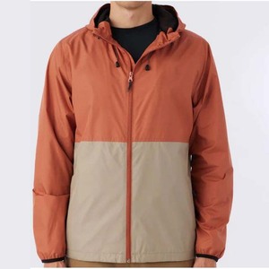 Custom Two Tone Color Zip Up Polyester Spandex <b>Lightweight</b> <b>Waterproof</b> Windbreaker <b>Jacket</b> Hiking <b>Running</b> Breathable <b>Jacket</b> - Product Image 1