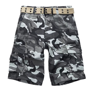 Shorts cargo sportifs écologiques pour hommes, motif camouflage, pour loisirs et activités de plein air, longueur genou, taille mi-haute - Product Image 3