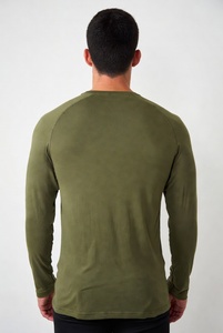 เสื้อเชิ้ตแขนยาวผู้ชาย สีเขียวมะกอก ทรงปกติ ใส่สบายๆ สำหรับกิจกรรมกลางแจ้ง - Product Image 2