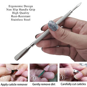 Empujador de Cutículas de Doble Cara - Empujador de Cutículas de Doble Extremo con Borde Afilado en Forma de Cuchara, Removedor y Recortador de Cutículas - Product Image 5