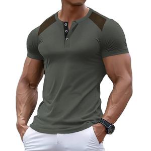 Nouvelle vente chaude séchage rapide à manches courtes Golf Muscle Jersey fermeture éclair solide pour chemise - Product Image 1