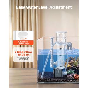 Écrémeur de protéines pour aquarium d'eau salée de 20 à 30 gallons, pompe à roue à aubes DC à fixation externe avec contrôle réglable - Product Image 5