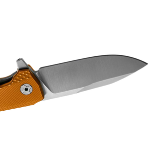 Navajas Plegables Naranjas con Mango Ranurado de Precisión y Hoja Plateada con Diseño de Apertura Flipper para Camping, Senderismo y Uso Diario - Product Image 2
