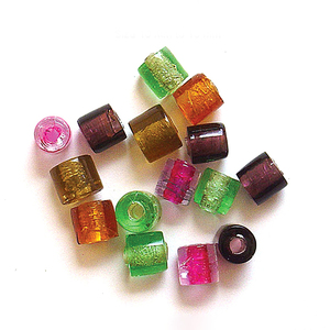 Indian Wholesale Best Selling High Quality Pipe Glass Beads <b>Mix</b> Big Hole 10mm 15mm Jewelry Making Decorative Craft <b>Box</b> - Product Image 1