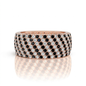Men's Round Cut Moissanite Band 925 <b>Silver</b> <b>Black</b> <b>Stone</b> Iced Out Statement <b>Ring</b> Luxury Diamond Hip Hop Jewelry Party Wear Band - Product Image 4
