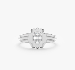 Anillo de Oro para Mujer con Diamante Cultivado en Laboratorio, Corte Esmeralda, Diseño Personalizado, Certificado IGI, Alta Pureza, para Aniversario, Boda, Compromiso - Product Image 2