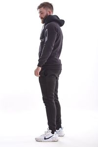 Survêtement sans manches à capuche pour homme, fermeture éclair intégrale, poches latérales, couleur unie, coupe décontractée, léger, polyester et coton - Product Image 4