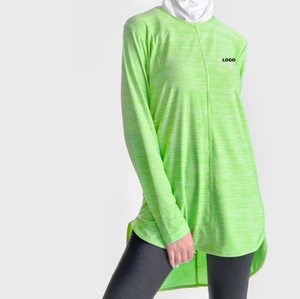 Camiseta Modest para Mujer, Transpirable, para Exteriores, Manga Larga, Color Sólido, Venta al por Mayor, MOQ Bajo, Precio Bajo - Product Image 5