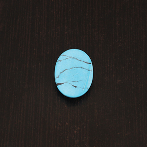 Pierre précieuse turquoise synthétique bleue ovale cabochon 11 carats 21x16 mm pierre non montée pour la fabrication de bijoux - Product Image 5