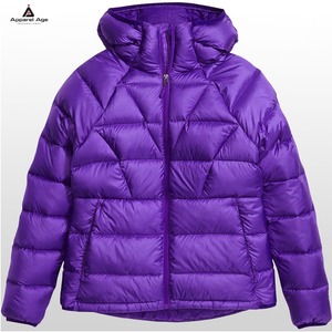 Chaqueta Acolchada de Invierno para Mujer, con Capucha, Ligera, con Cierre, Diseño Liso, a Prueba de Viento, con Logotipo Personalizado de Alta Calidad, Tallas Grandes - Product Image 6
