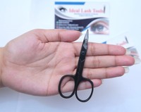 Ciseaux à cuticules professionnels en acier inoxydable courbés, revêtement plasma noir, outil de manucure et de soin des ongles