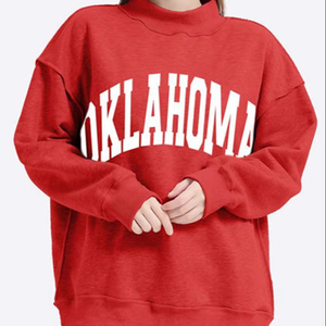 ราคาขายส่ง เสื้อไหมพรมคอเต่าสำหรับผู้หญิง พิมพ์โลโก้ตามสั่ง คุณภาพสูง ผลิตจากโพลีเอสเตอร์ 100% และผ้าฝ้าย ทรงโอเวอร์ไซส์ เหมาะสำหรับโยคะและฤดูหนาว - Product Image 1