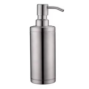 Elegant Stainless Steel Soap <b>Dispenser</b> <b>Bottle</b> Polished Finish Durable Pump Decorative Metal <b>Dispenser</b> Home Bathroom - Product Image 6