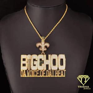 Custom Hip Hop Name Pendant Iced Out Moissanite Necklace Gold Plated Bling Chain Luxury Jewelry for Men Women - Product Image 4